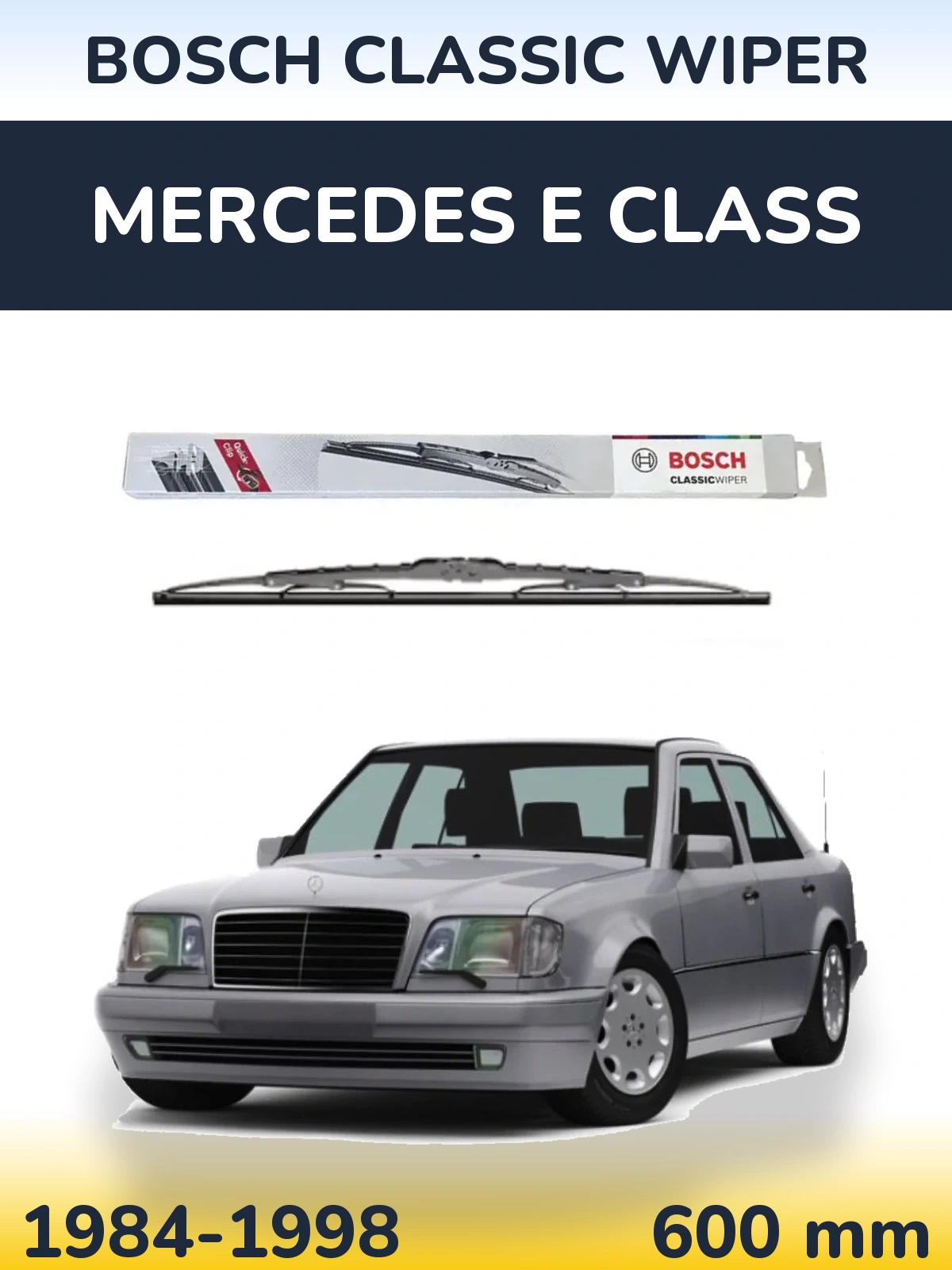 Přední stěrač BOSCH Classic Wiper 600 mm pro Mercedes E Class 1984-1998