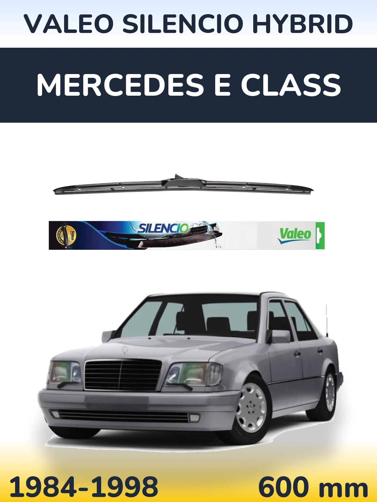 Přední stěrač Valeo Silencio Hybrid 600 mm pro Mercedes E Class 1984-1998