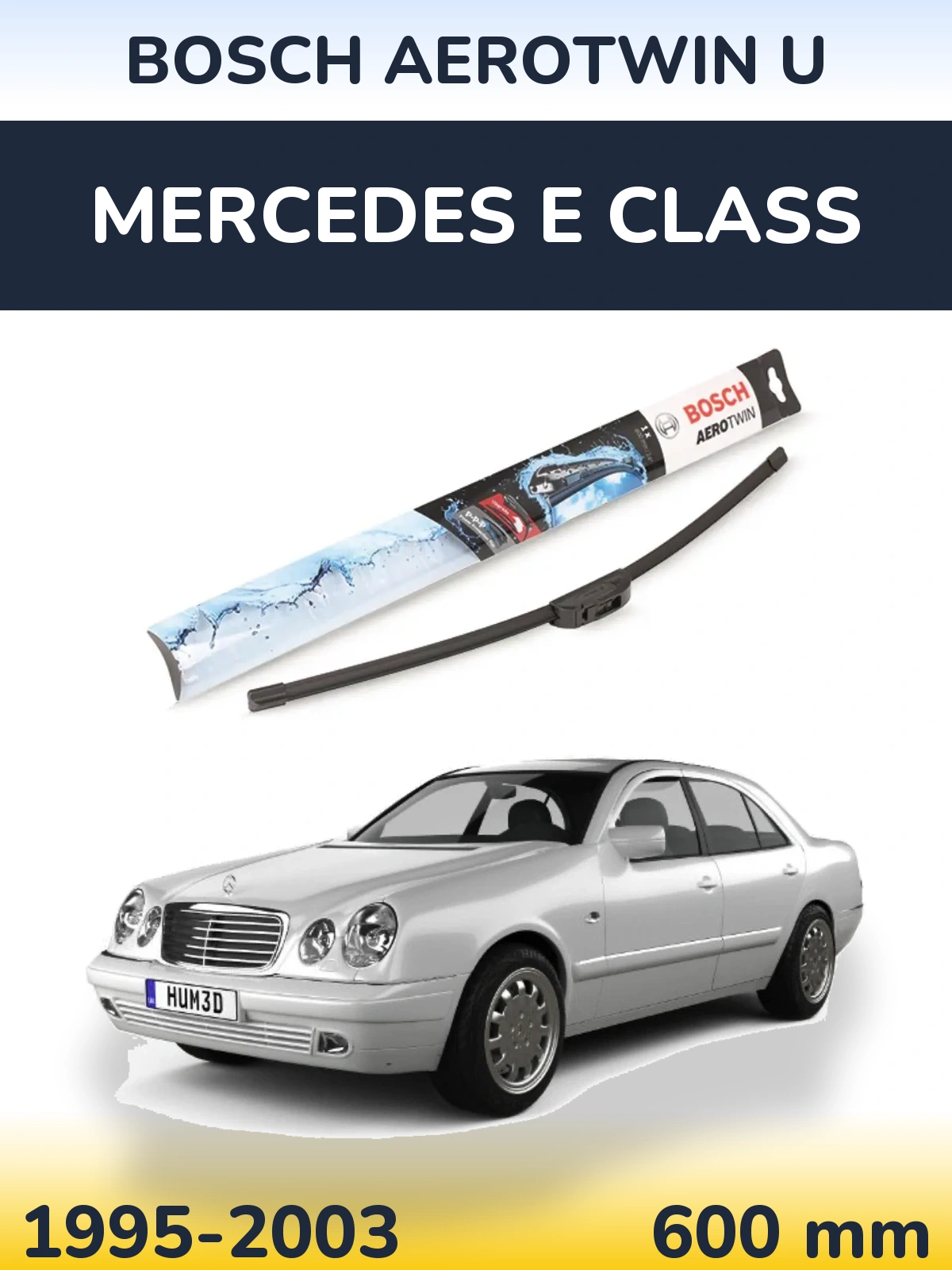 Přední stěrač BOSCH AeroTwin U 600 mm pro Mercedes E Class 1995-2003