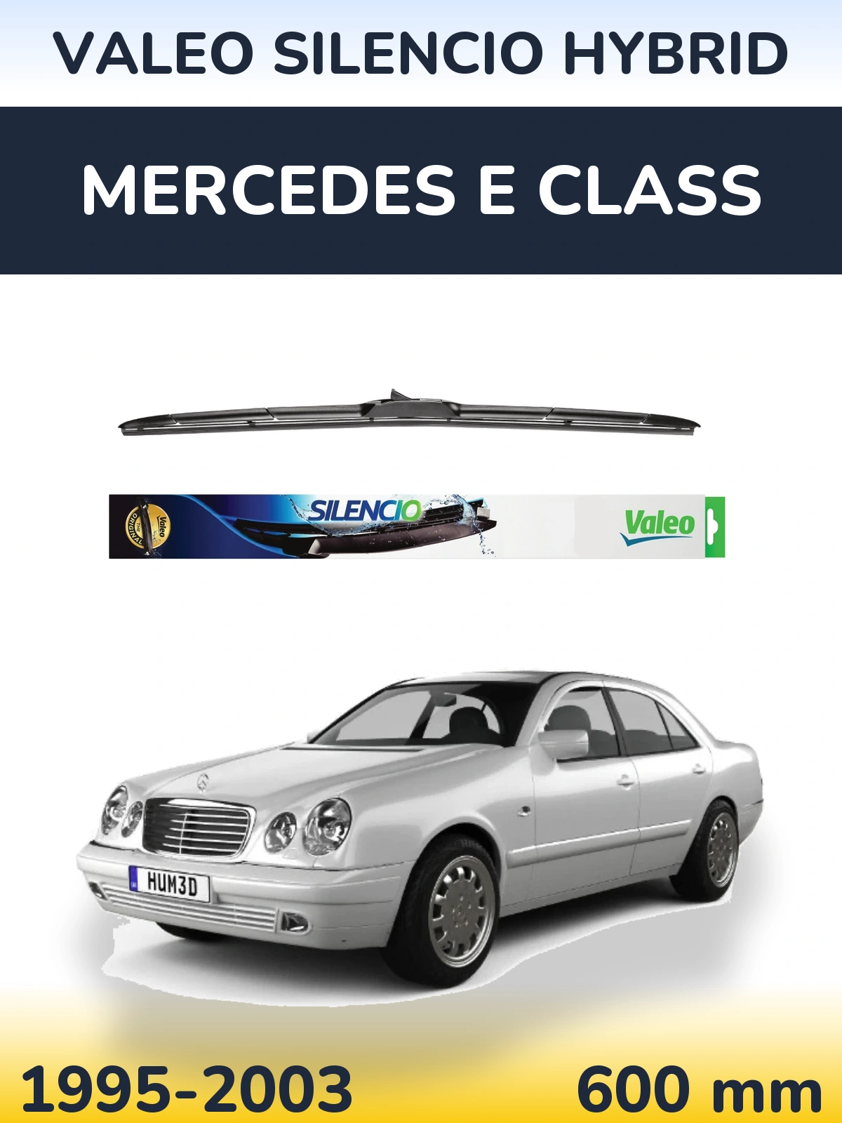 Přední stěrač Valeo Silencio Hybrid 600 mm pro Mercedes E Class 1995-2003