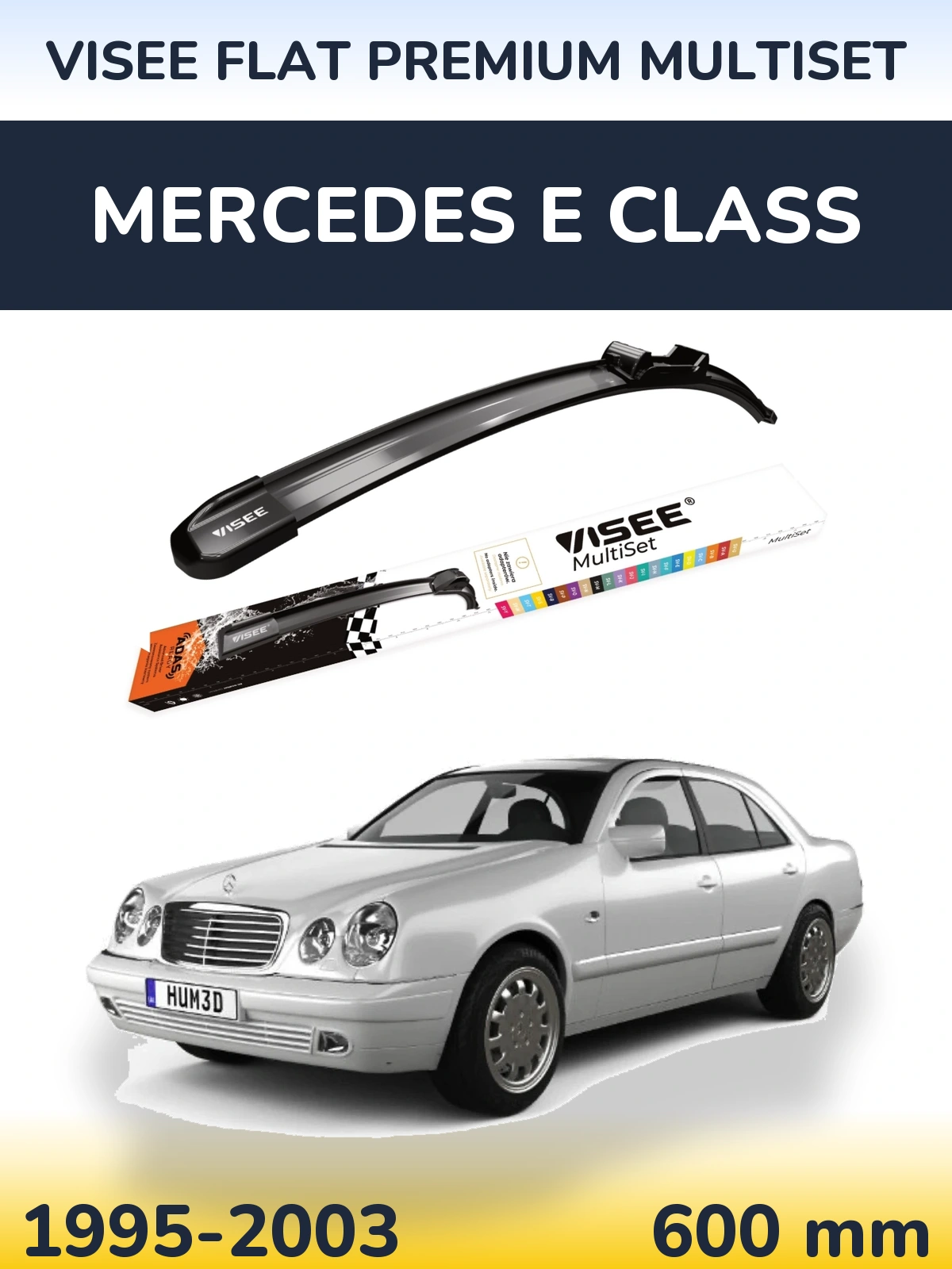 Přední stěrač VISEE FLAT PREMIUM MultiSet 600 mm pro Mercedes E Class 1995-2003