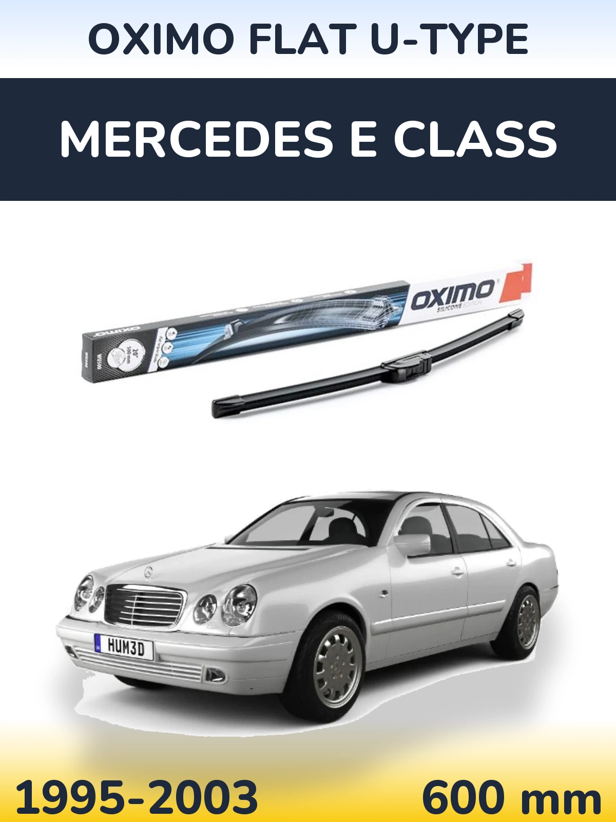 Přední stěrač Oximo Flat U-type 600 mm pro Mercedes E Class 1995-2003