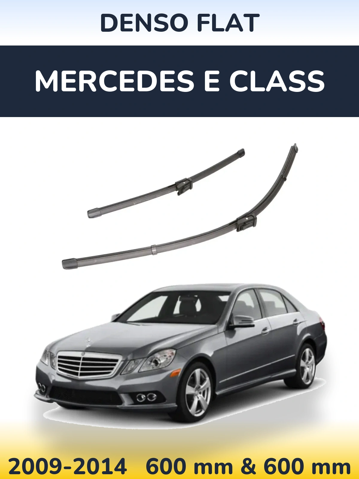 Sada předních stěračů Denso Flat 600 a 600 mm pro Mercedes E Class 2009-2014