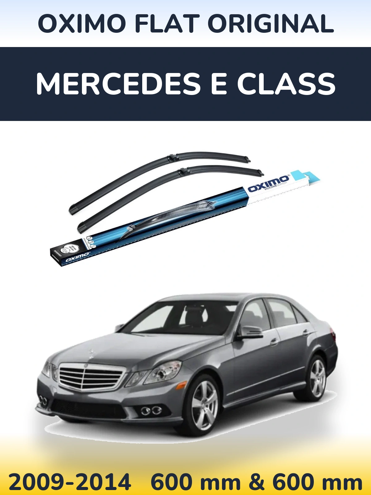 Sada předních stěračů Oximo Flat Original 600 a 600 mm pro Mercedes E Class 2009-2014