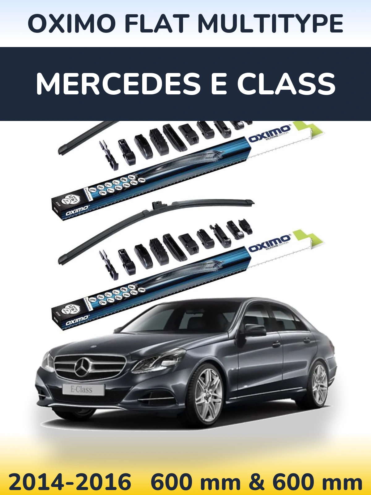 Sada předních stěračů Oximo Flat MultiType 600 a 600 mm pro Mercedes E Class 2014-2016