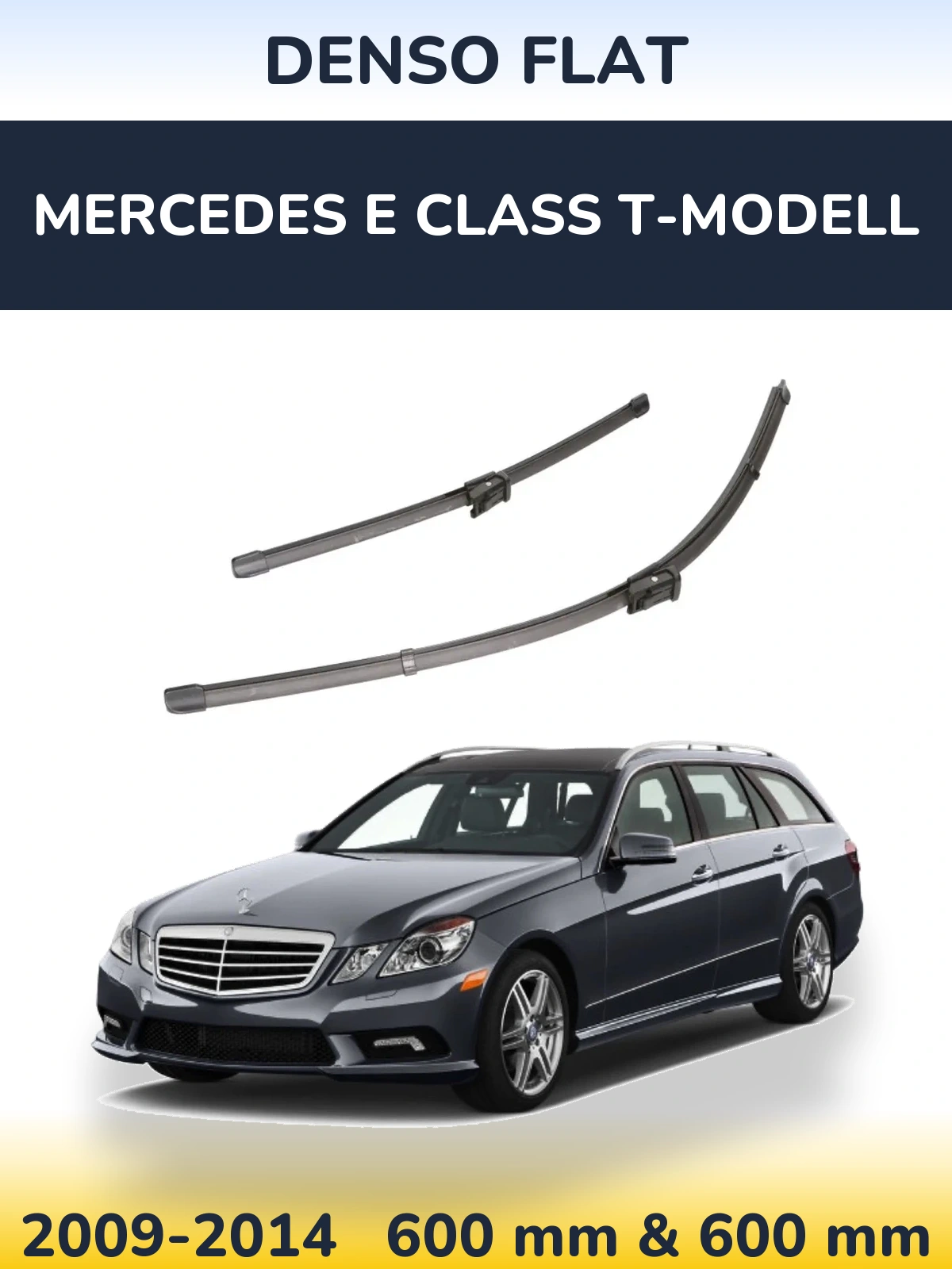 Sada předních stěračů Denso Flat 600 a 600 mm pro Mercedes E Class T-Modell 2009-2014