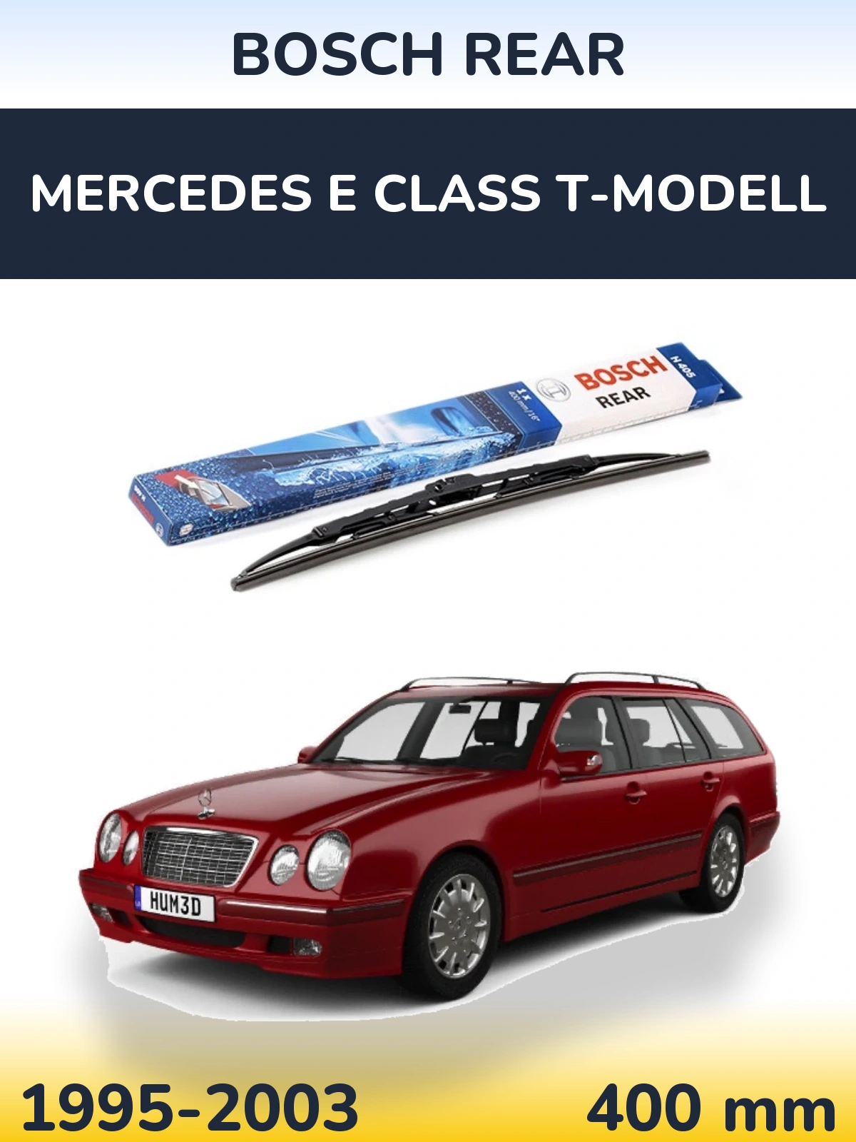Zadní stěrač BOSCH Rear 380 mm pro Mercedes E Class T-Modell 1995-2003