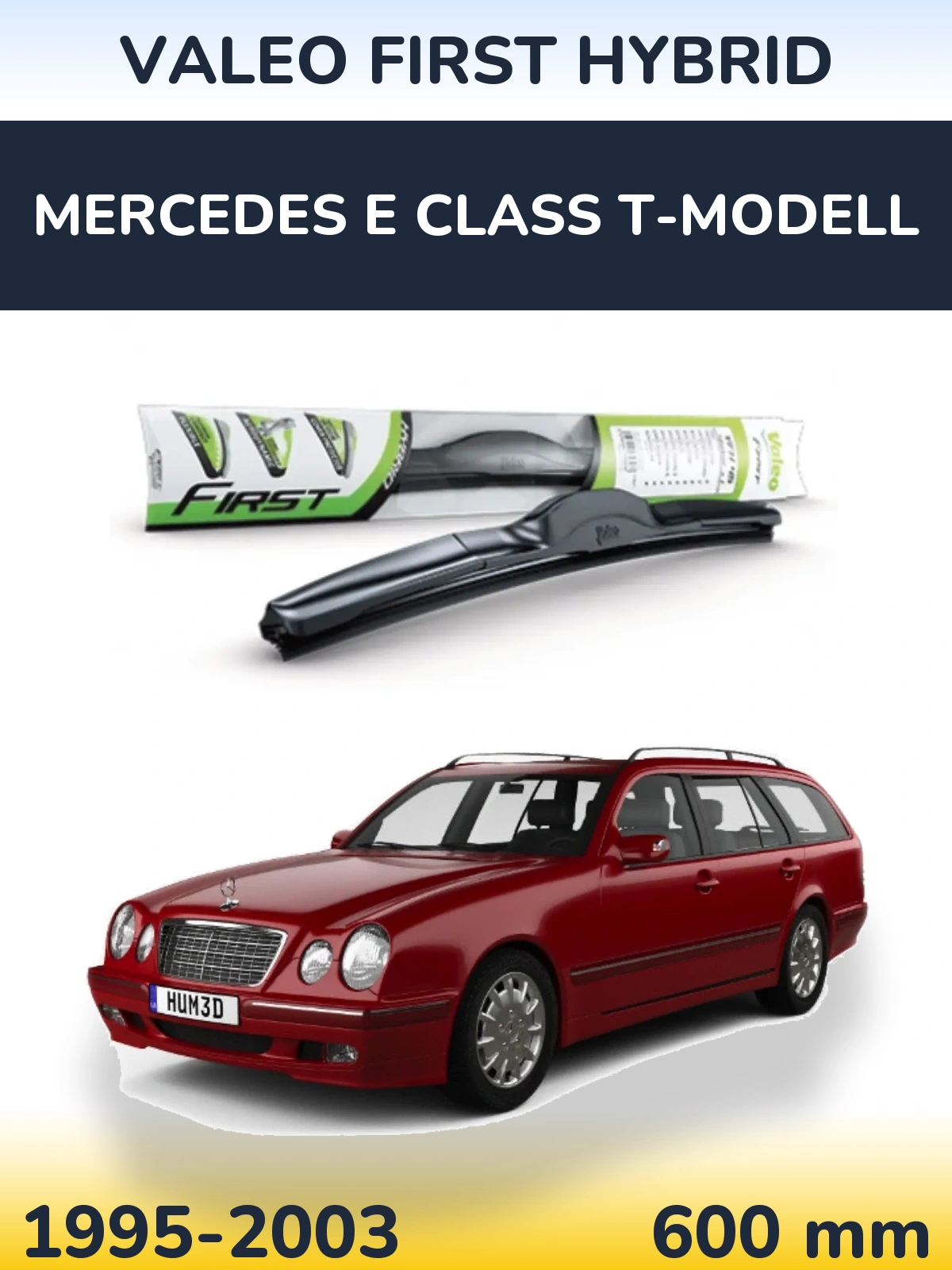 Передня щітка Valeo First Hybrid 600 мм для Mercedes E Class T-Модельl 1995-2003
