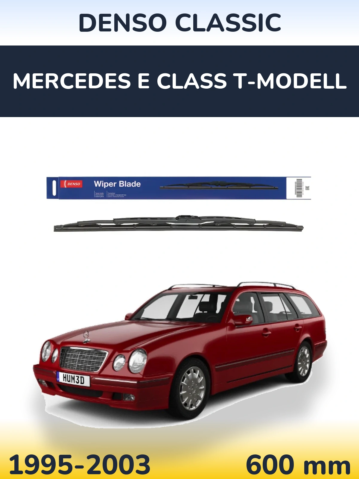 Přední stěrač Denso Classic 600 mm pro Mercedes E Class T-Modell 1995-2003