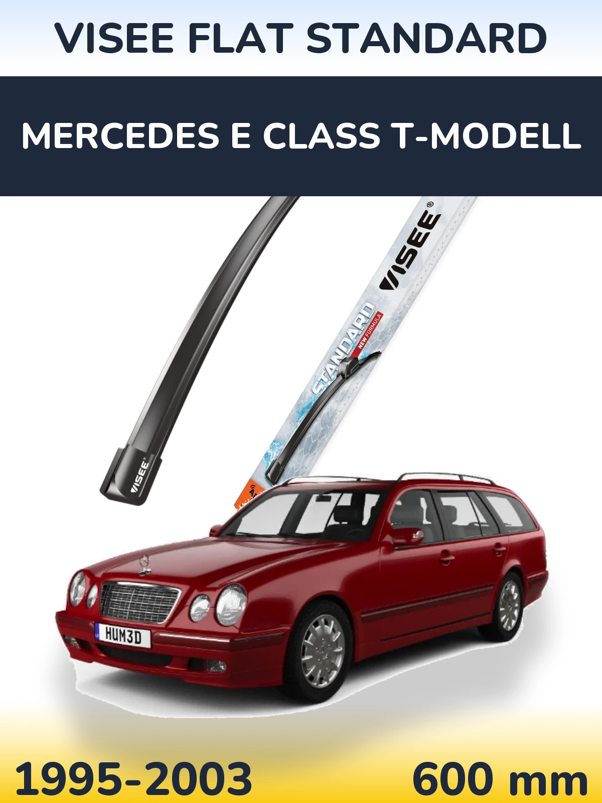 Přední stěrač VISEE FLAT STANDARD 600 mm pro Mercedes E Class T-Modell 1995-2003