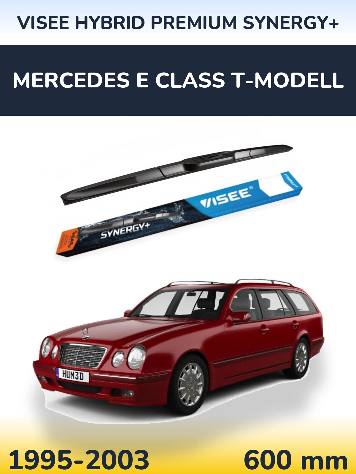 Передня щітка VISEE HYBRID PREMIUM SYNERGY+ 600 мм для Mercedes E Class T-Модельl 1995-2003