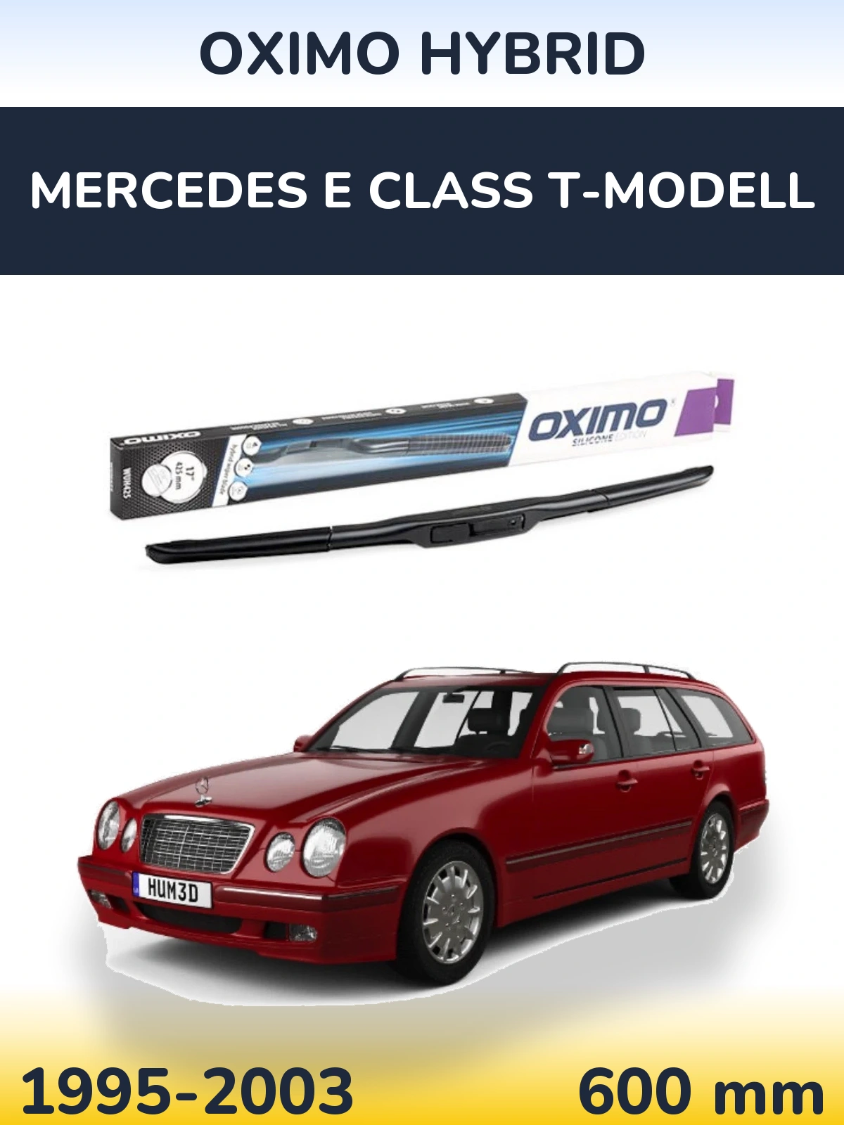 Přední stěrač Oximo Hybrid 600 mm pro Mercedes E Class T-Modell 1995-2003