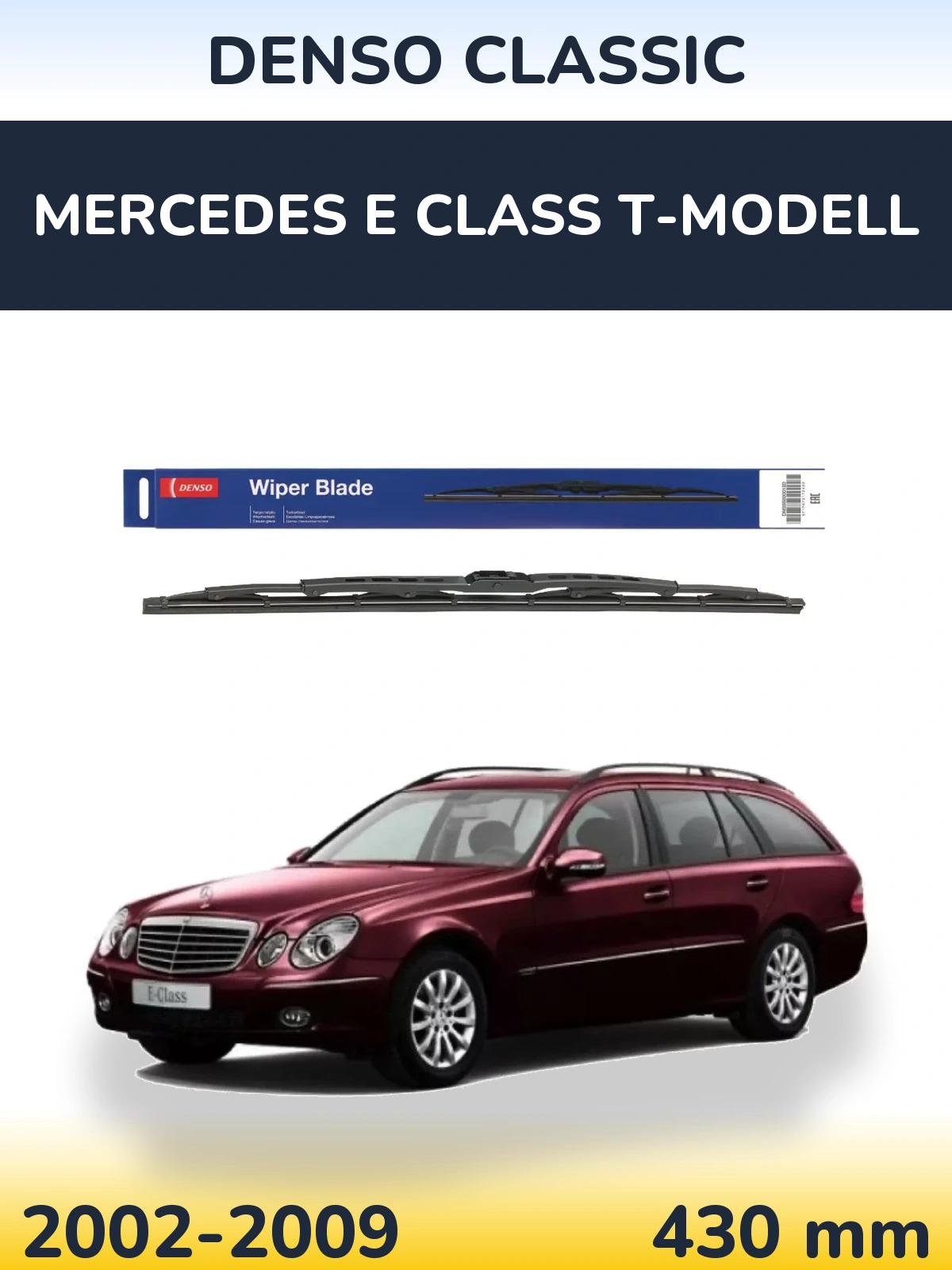 Zadní stěrač Denso Classic 430 mm pro Mercedes E Class T-Modell 2002-2009