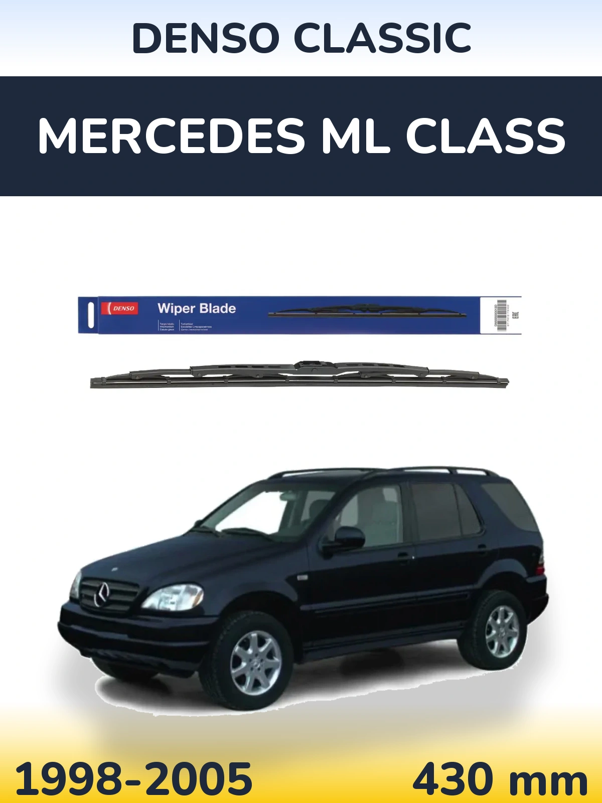 Zadní stěrač Denso Classic 430 mm pro Mercedes ML Class 1998-2005