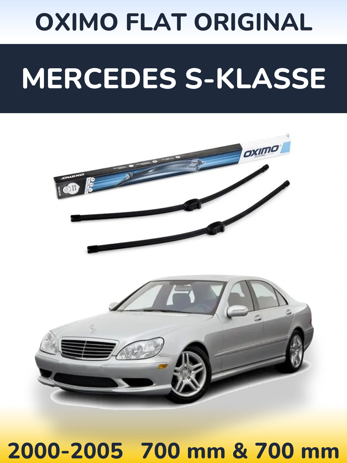 Sada předních stěračů Oximo Flat Original 650 a 650 mm pro Mercedes S-Klasse 2000-2005