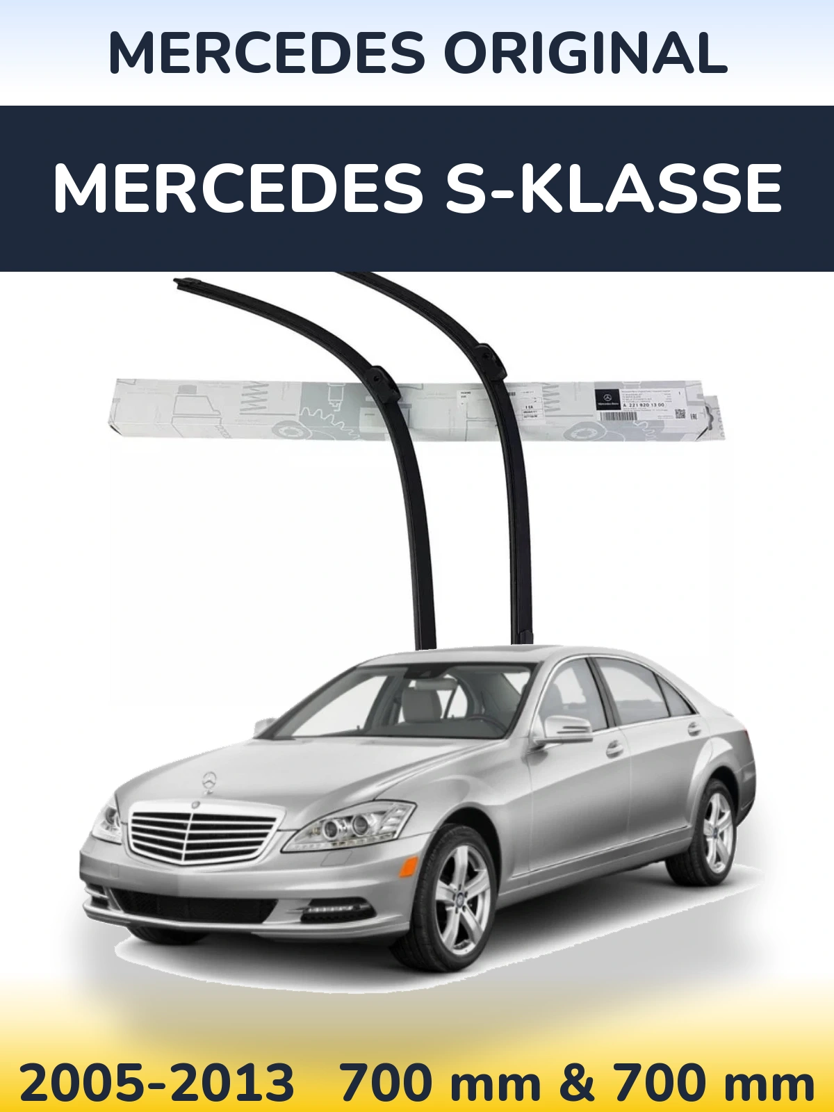 Sada předních stěračů Mercedes OEM Mercedes Original 680 a 680 mm pro Mercedes S-Klasse 2005-2013