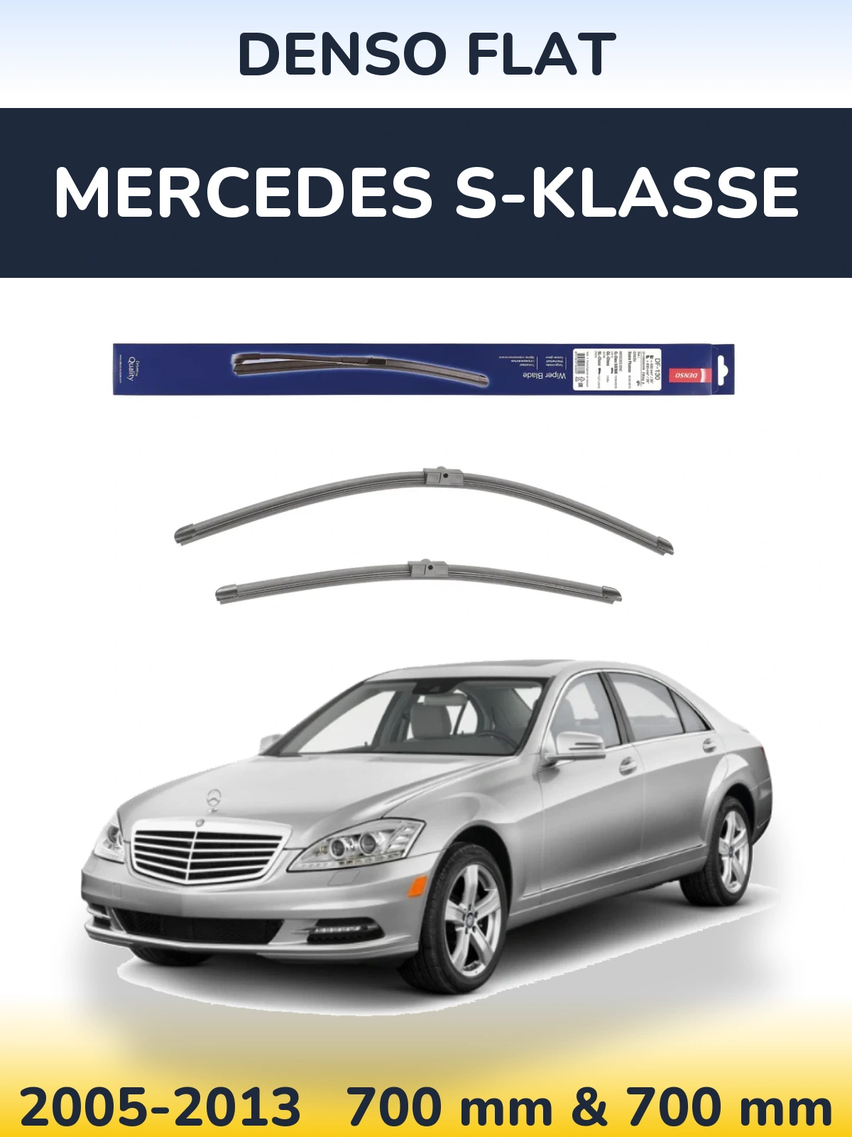 Sada předních stěračů Denso Flat 650 a 650 mm pro Mercedes S-Klasse 2005-2013