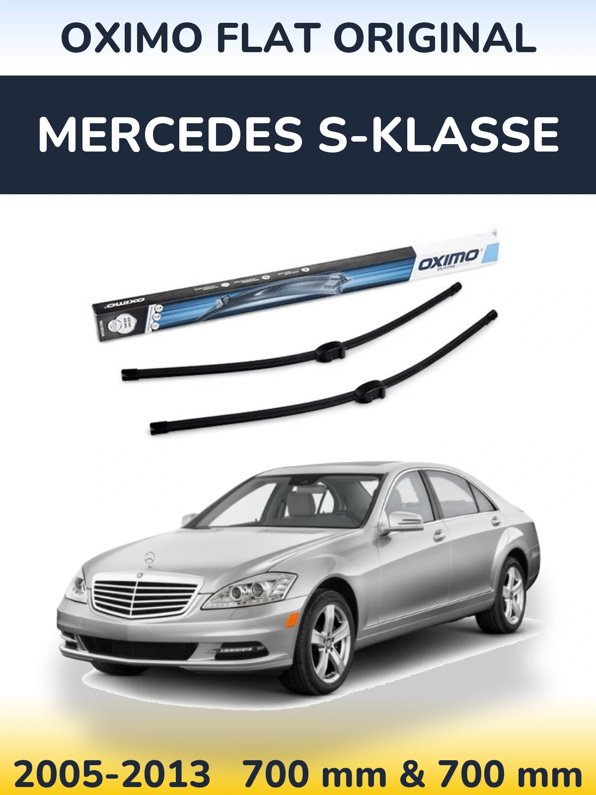 Sada předních stěračů Oximo Flat Original 650 a 650 mm pro Mercedes S-Klasse 2005-2013