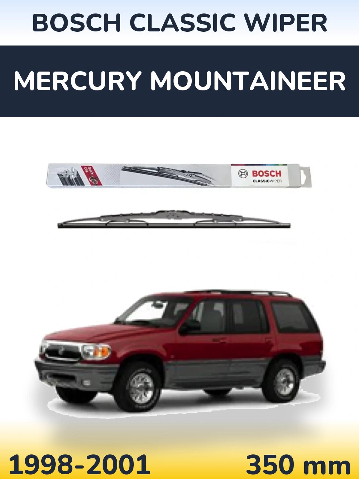 Zadní stěrač BOSCH Classic Wiper 340 mm pro Mercury Mountaineer 1998-2001