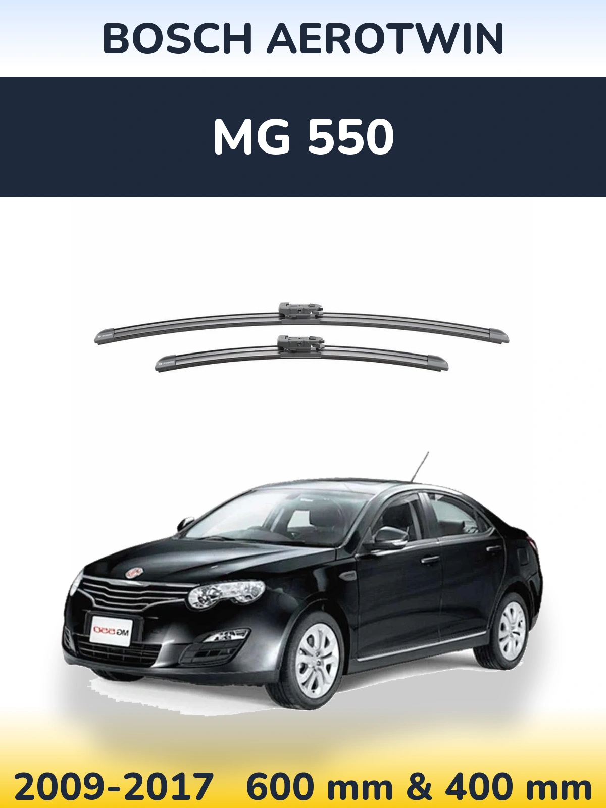 Комплект передніх щіток BOSCH AeroTwin 600 & 400 мм для MG 550 2009-2017
