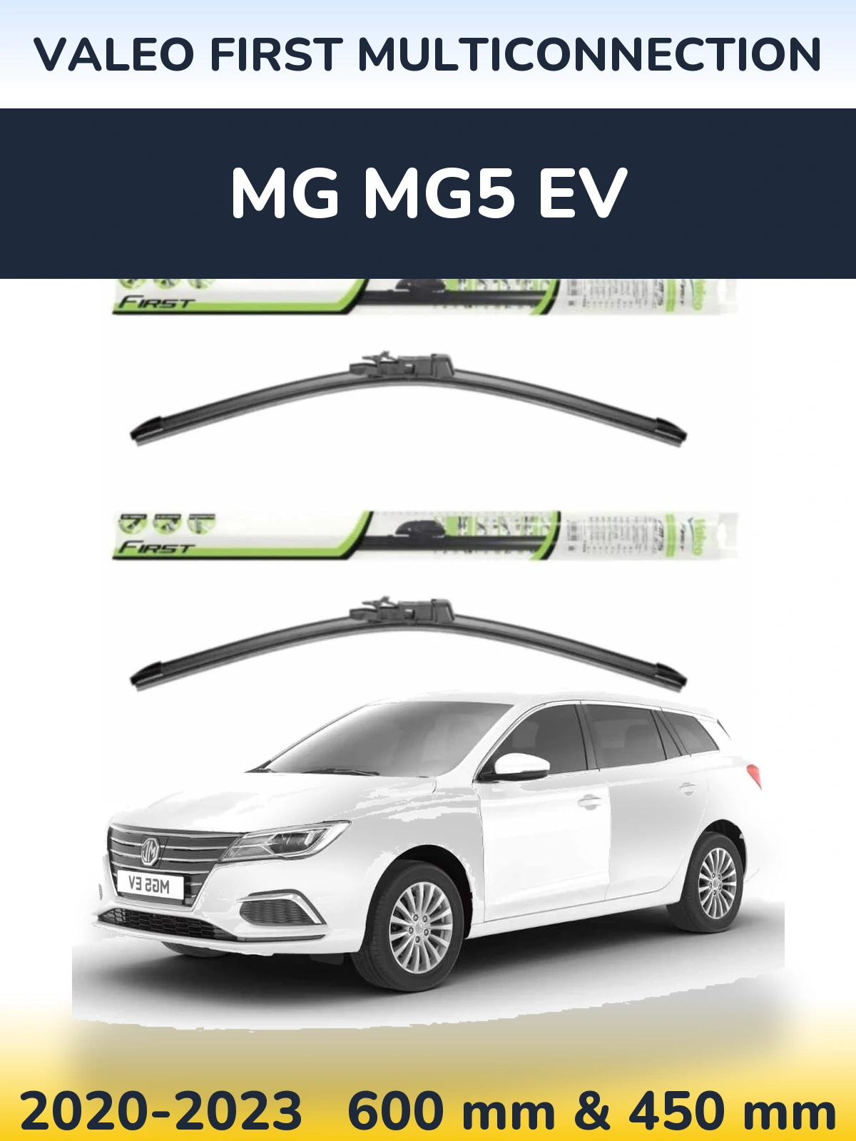 Sada předních stěračů Valeo First MultiConnection 600 a 450 mm pro MG MG5 EV 2020-2023