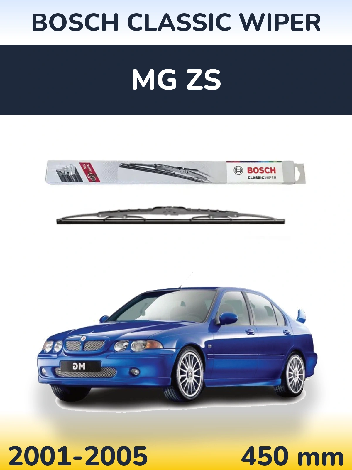 Zadní stěrač BOSCH Classic Wiper 450 mm pro MG ZS 2001-2005