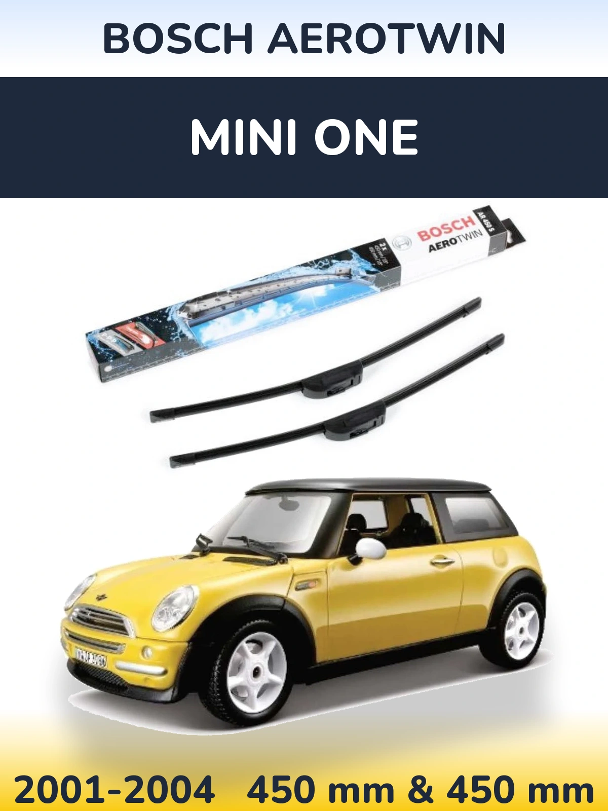 Комплект передніх щіток BOSCH AeroTwin 450 & 450 мм для MINI One 2001-2004
