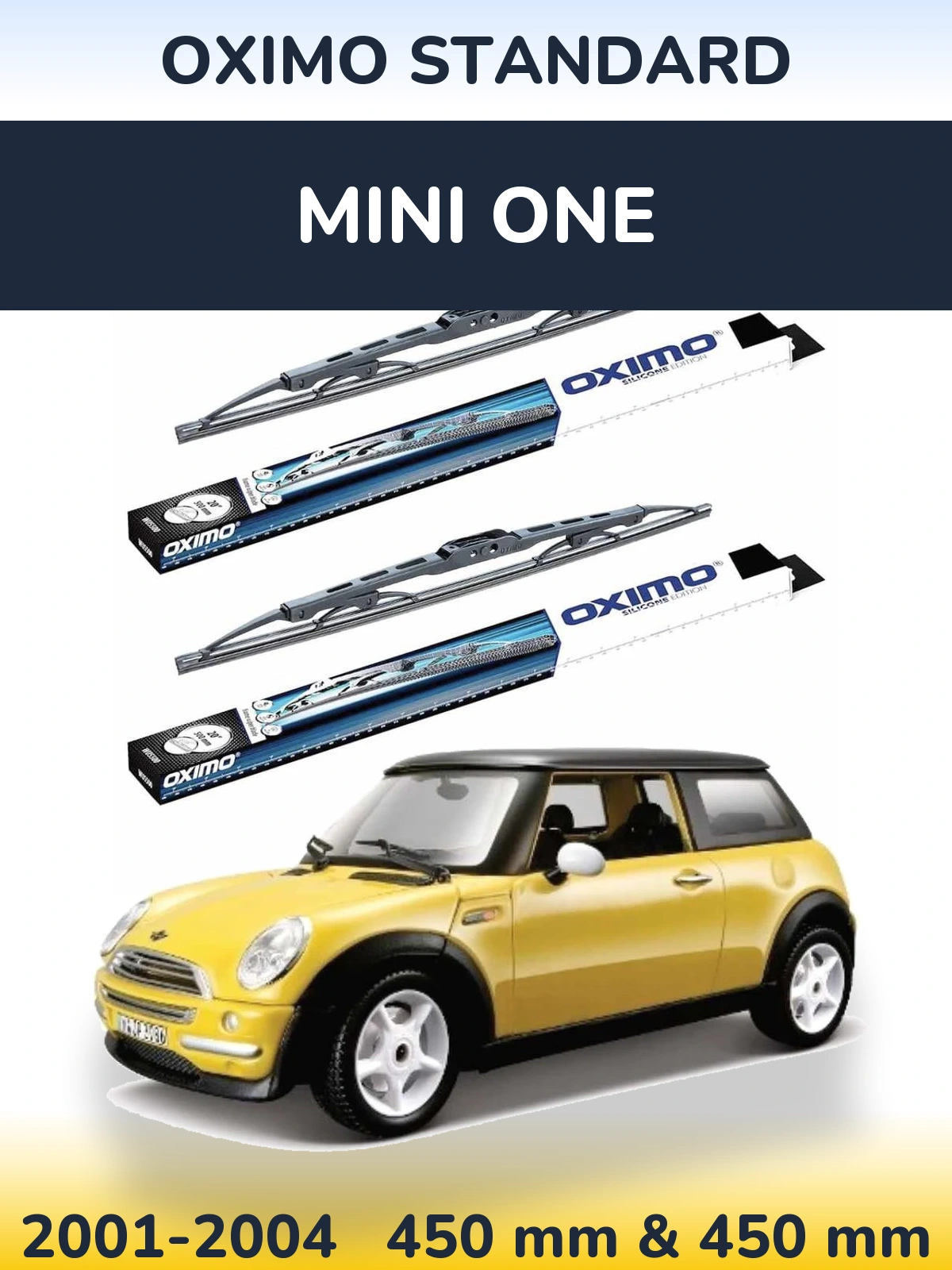 Комплект передніх щіток Oximo Standard 450 & 450 мм для MINI One 2001-2004