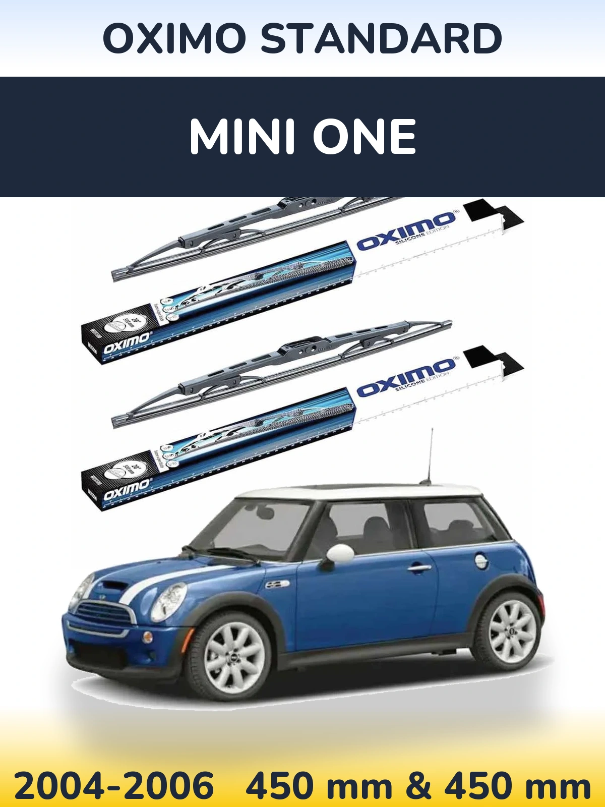 Sada předních stěračů Oximo Standard 450 a 450 mm pro MINI One 2004-2006