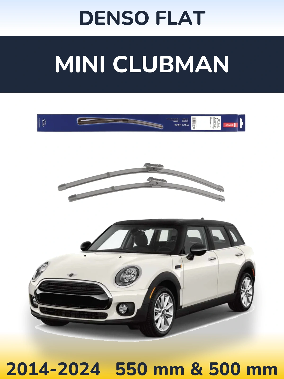 Sada předních stěračů Denso Flat 550 a 500 mm pro MINI Clubman 2014-2024