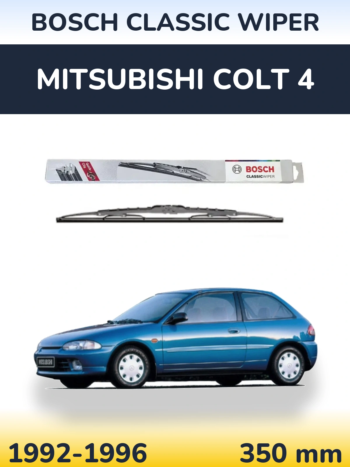 Zadní stěrač BOSCH Classic Wiper 340 mm pro Mitsubishi Colt 4 1992-1996