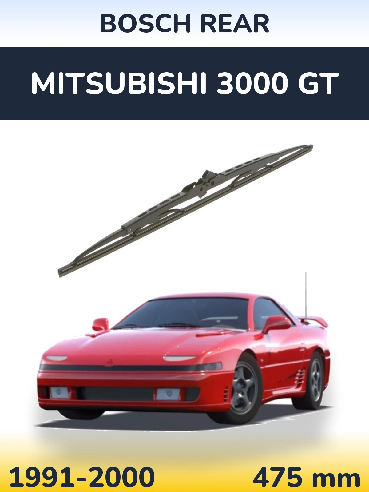 Zadní stěrač BOSCH Rear 475 mm pro Mitsubishi 3000 GT 1991-2000