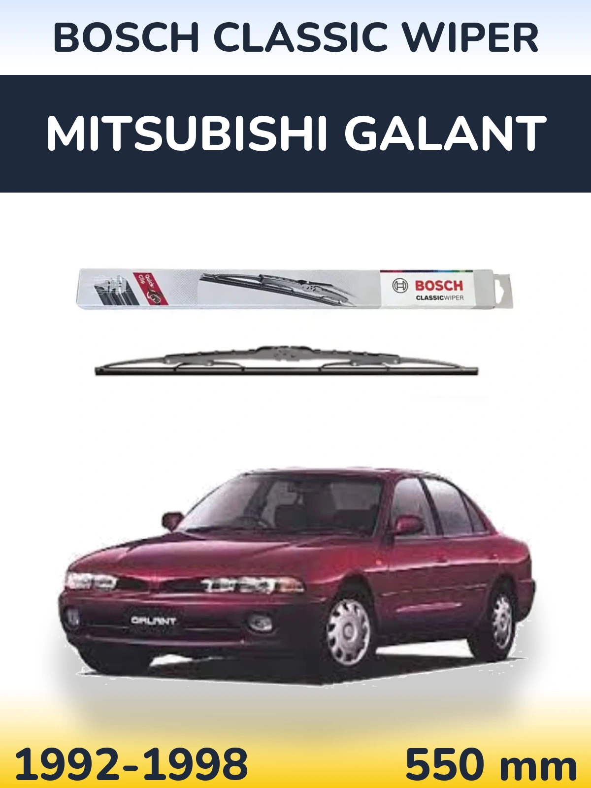 Zadní stěrač BOSCH Classic Wiper 550 mm pro Mitsubishi Galant 1992-1998