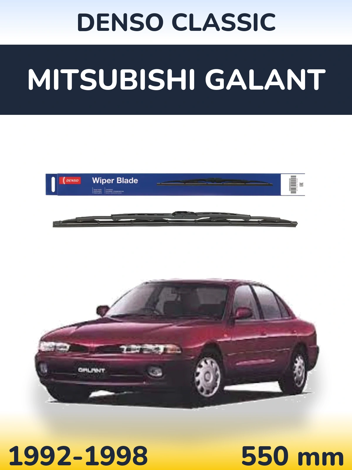Zadní stěrač Denso Classic 550 mm pro Mitsubishi Galant 1992-1998