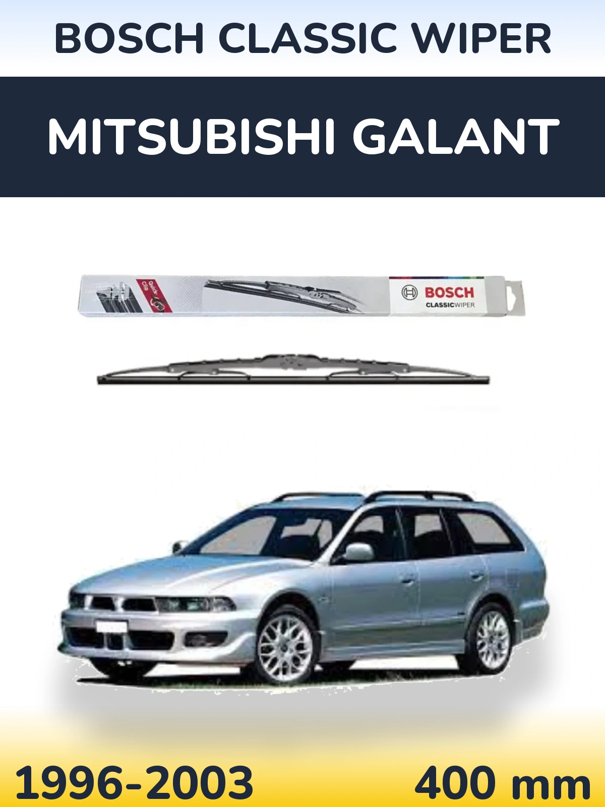 Zadní stěrač BOSCH Classic Wiper 400 mm pro Mitsubishi Galant 1996-2003