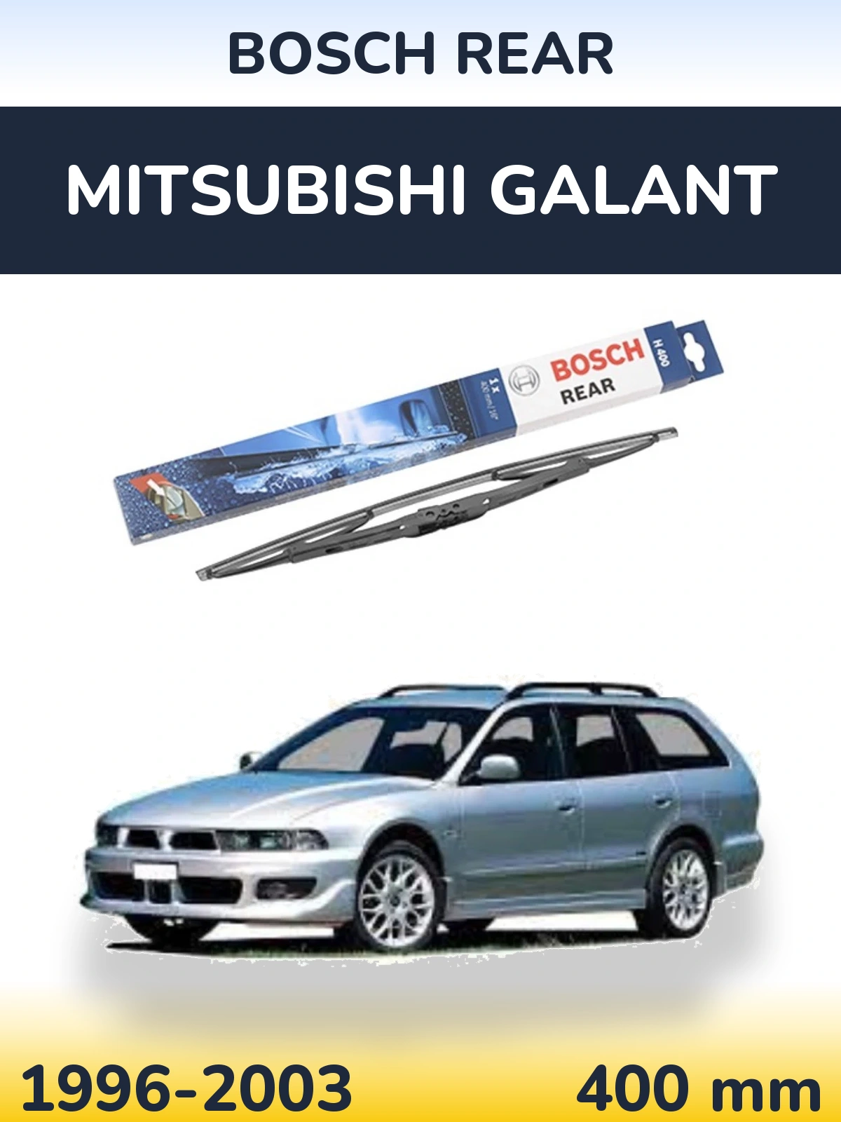 Zadní stěrač BOSCH Rear 400 mm pro Mitsubishi Galant 1996-2003