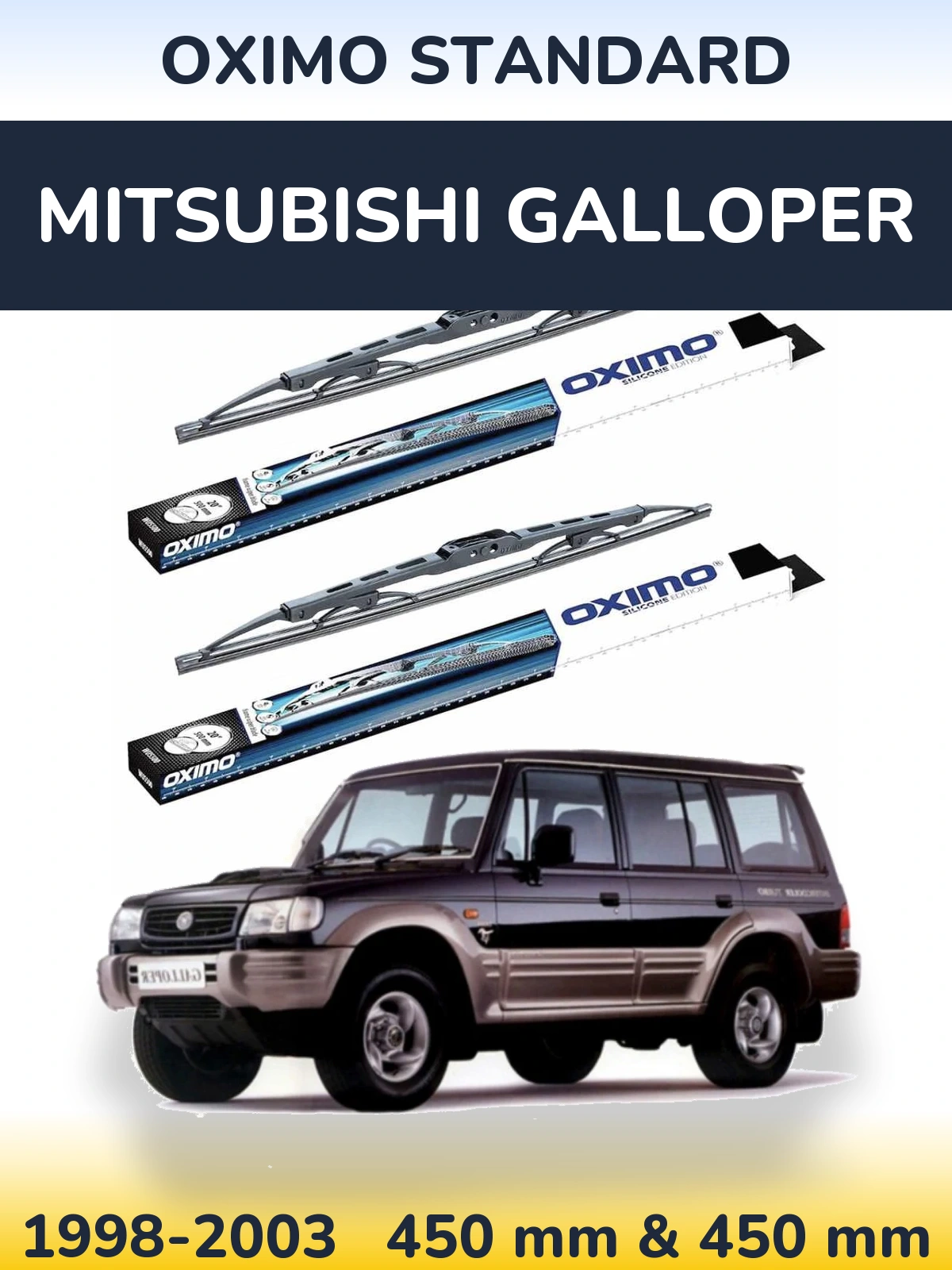 Sada předních stěračů Oximo Standard 450 a 450 mm pro Mitsubishi Galloper 1998-2003
