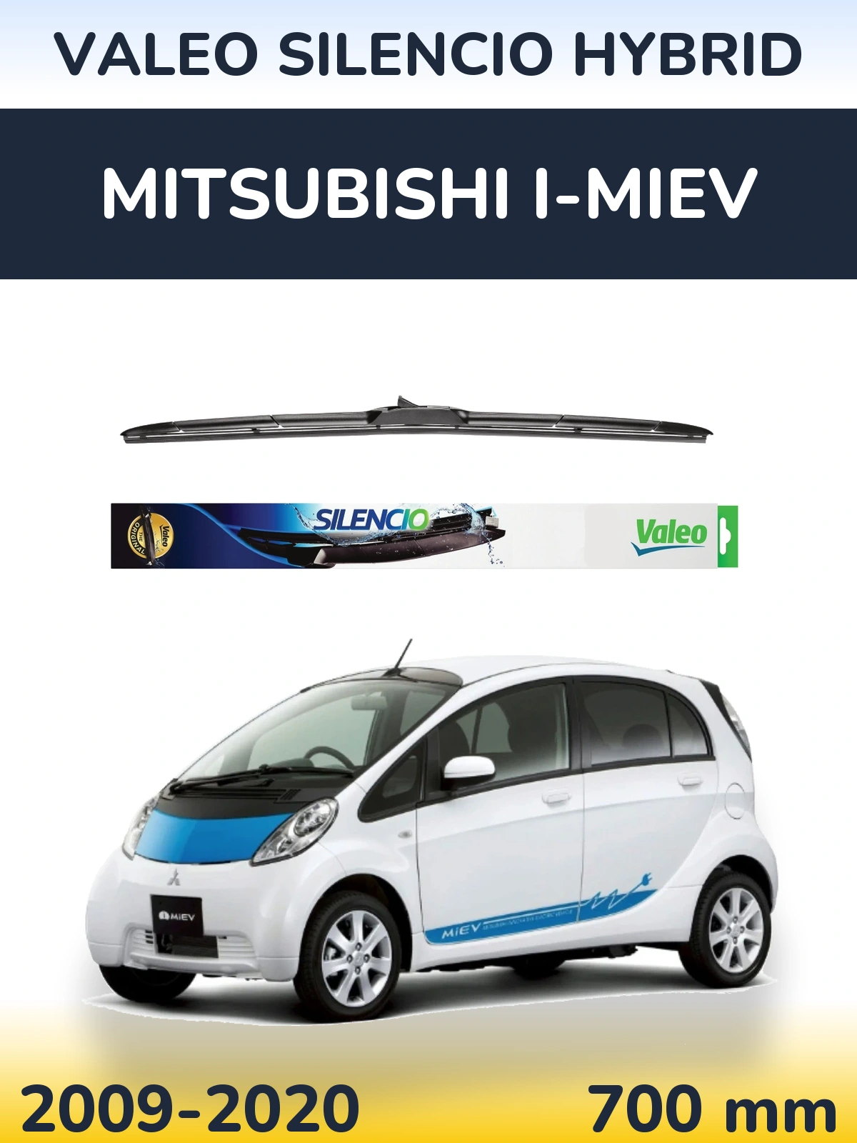 Přední stěrač Valeo Silencio Hybrid 700 mm pro Mitsubishi i-MiEV 2009-2020