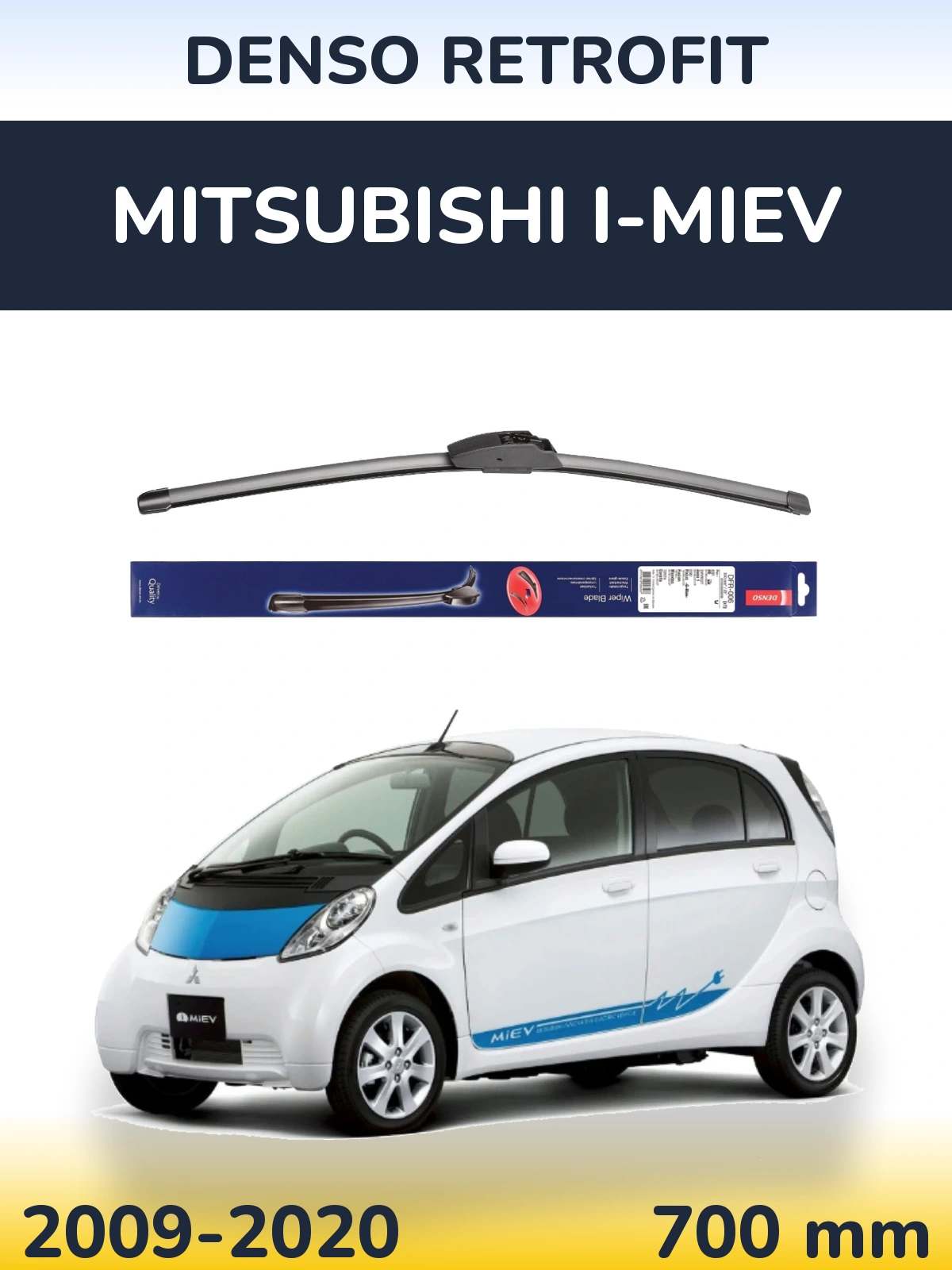 Přední stěrač Denso Retrofit 700 mm pro Mitsubishi i-MiEV 2009-2020