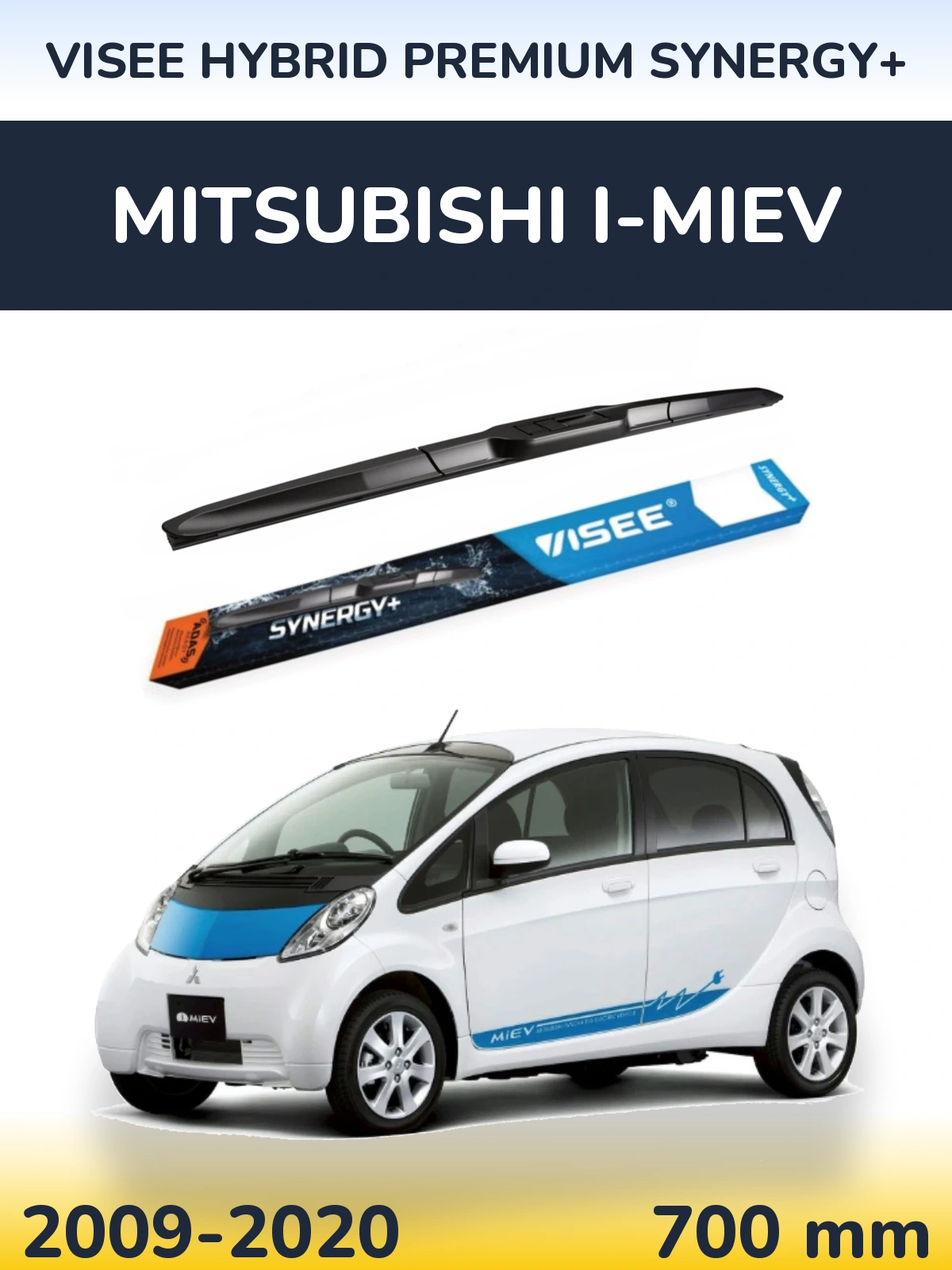 Přední stěrač VISEE HYBRID PREMIUM SYNERGY+ 700 mm pro Mitsubishi i-MiEV 2009-2020