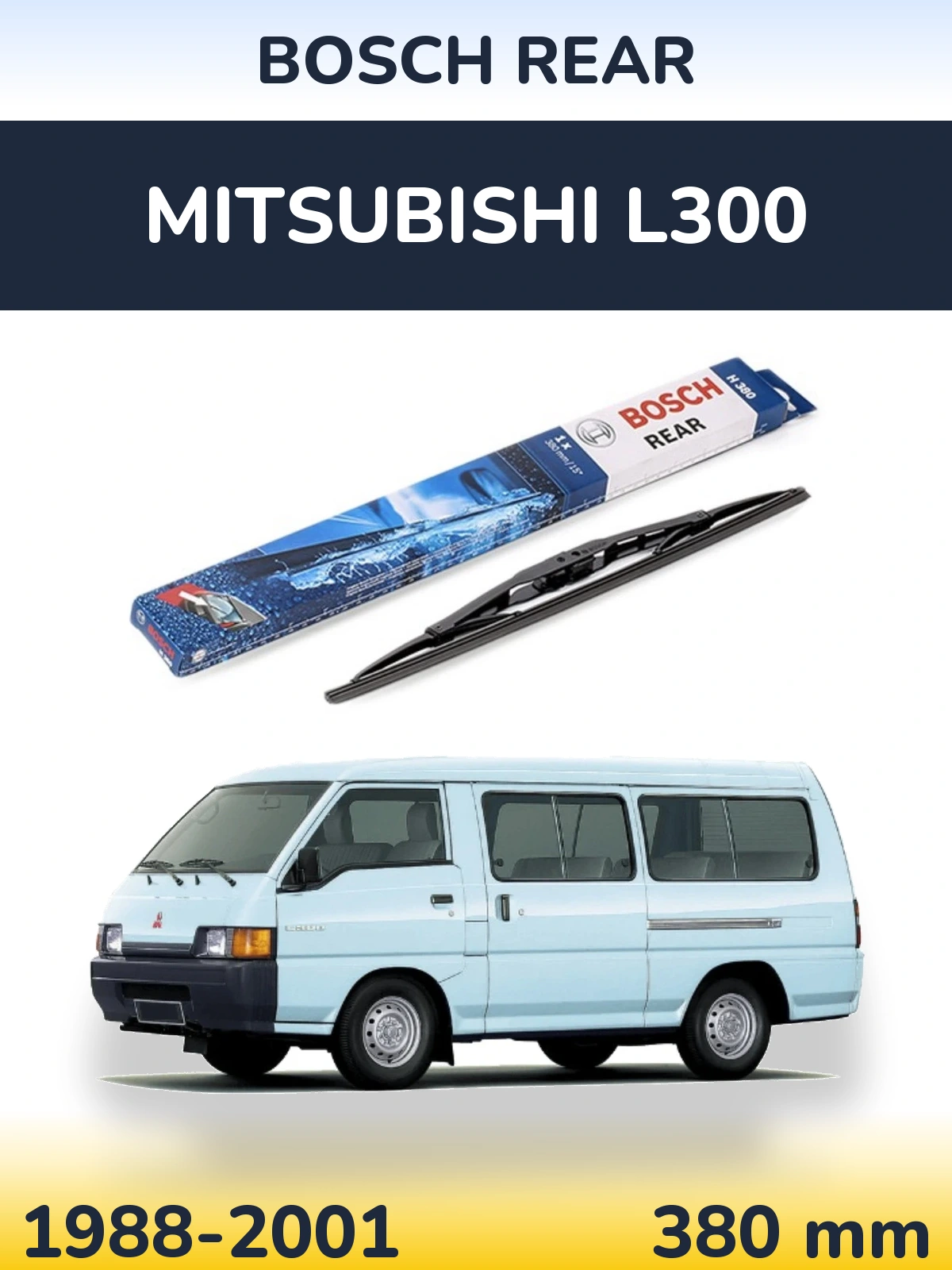 Zadní stěrač BOSCH Rear 380 mm pro Mitsubishi L300 1988-2001