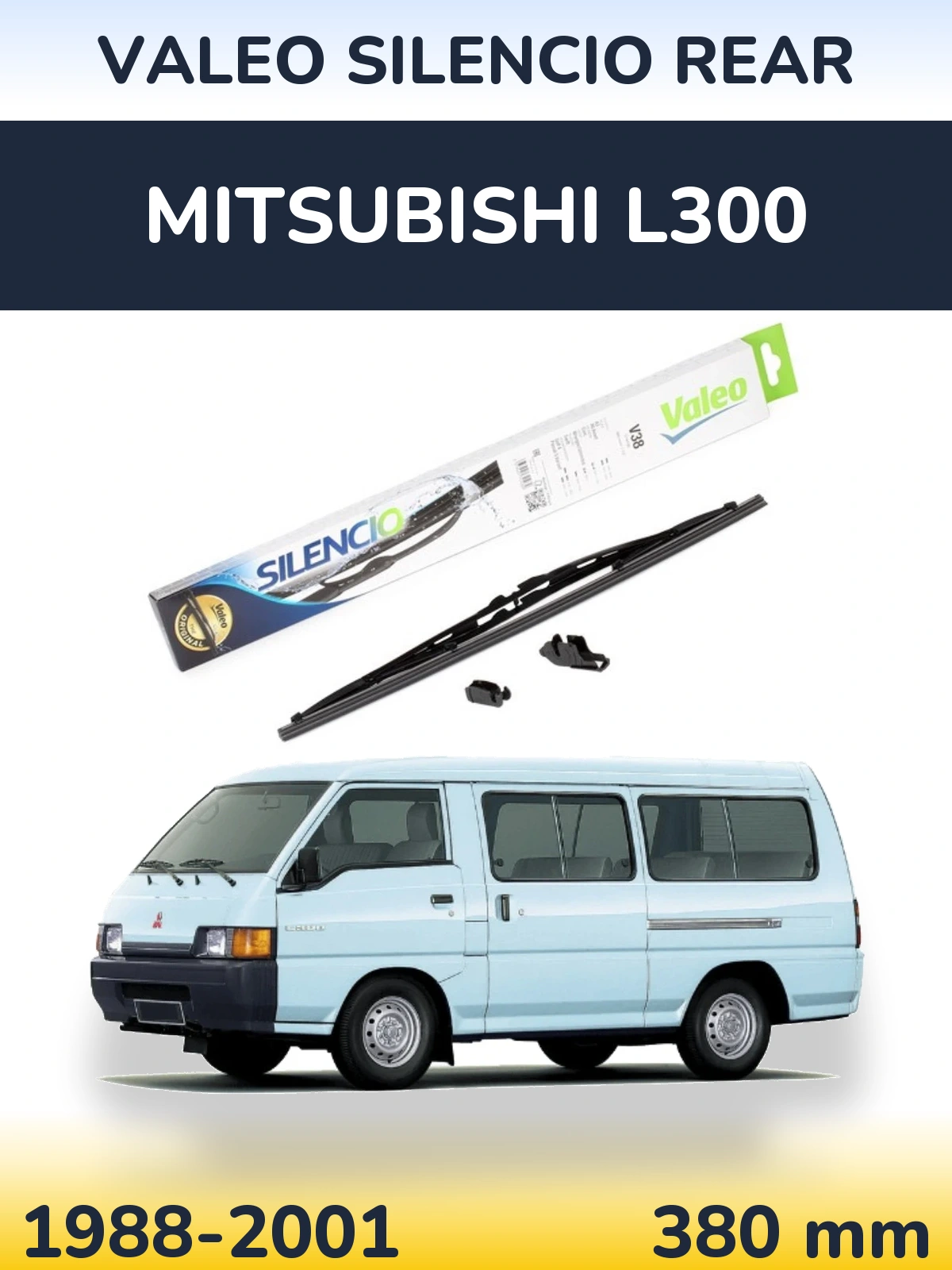 Zadní stěrač Valeo Silencio Rear 380 mm pro Mitsubishi L300 1988-2001