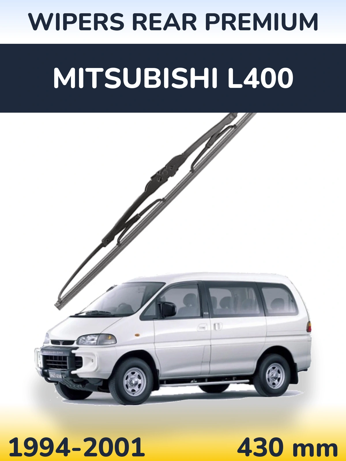 Zadní stěrač WIPERS REAR PREMIUM 430 mm pro Mitsubishi L400 1994-2001