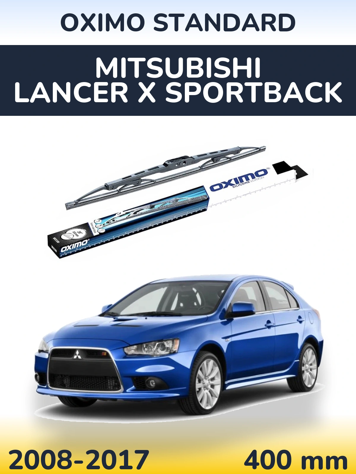 Zadní stěrač Oximo Standard 400 mm pro Mitsubishi Lancer X Sportback 2008-2017