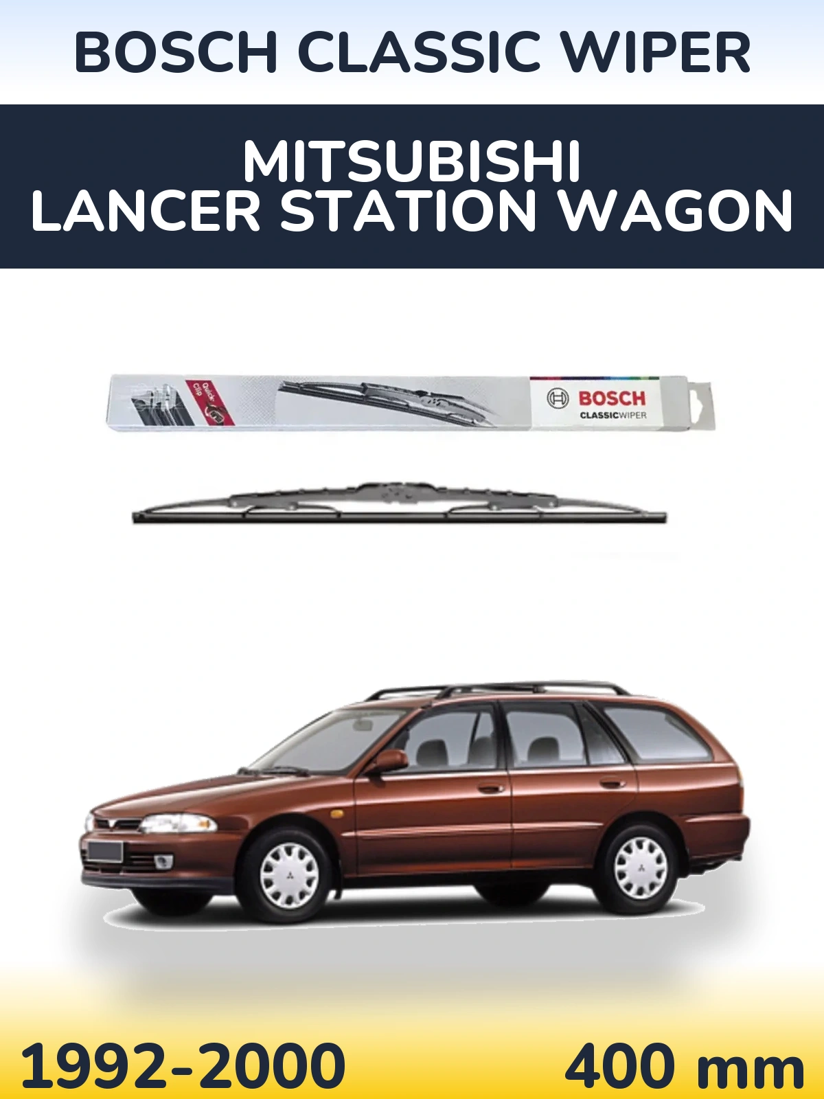 Zadní stěrač BOSCH Classic Wiper 400 mm pro Mitsubishi Lancer Station Wagon 1992-2000