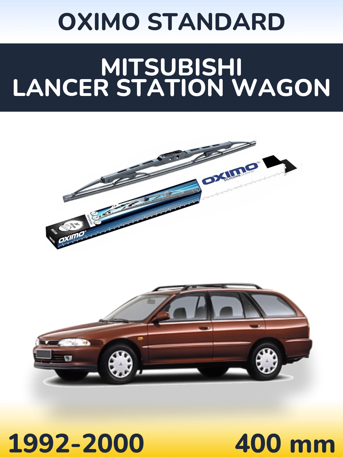 Zadní stěrač Oximo Standard 400 mm pro Mitsubishi Lancer Station Wagon 1992-2000