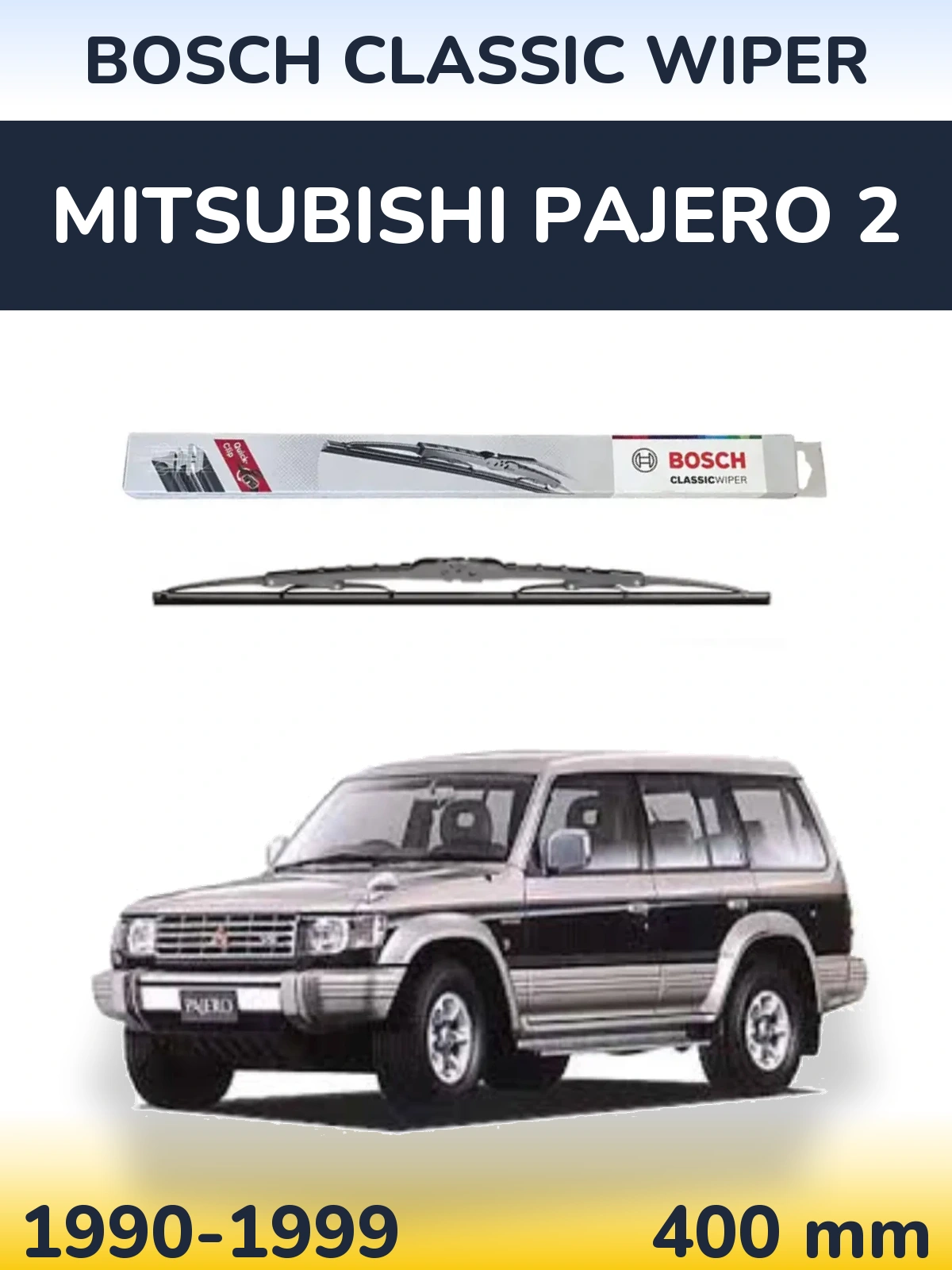 Zadní stěrač BOSCH Classic Wiper 400 mm pro Mitsubishi Pajero 2 1990-1999