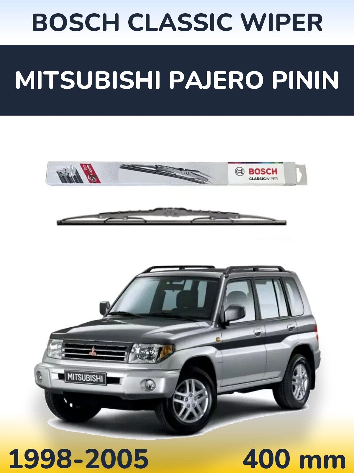 Zadní stěrač BOSCH Classic Wiper 400 mm pro Mitsubishi Pajero Pinin 1998-2005