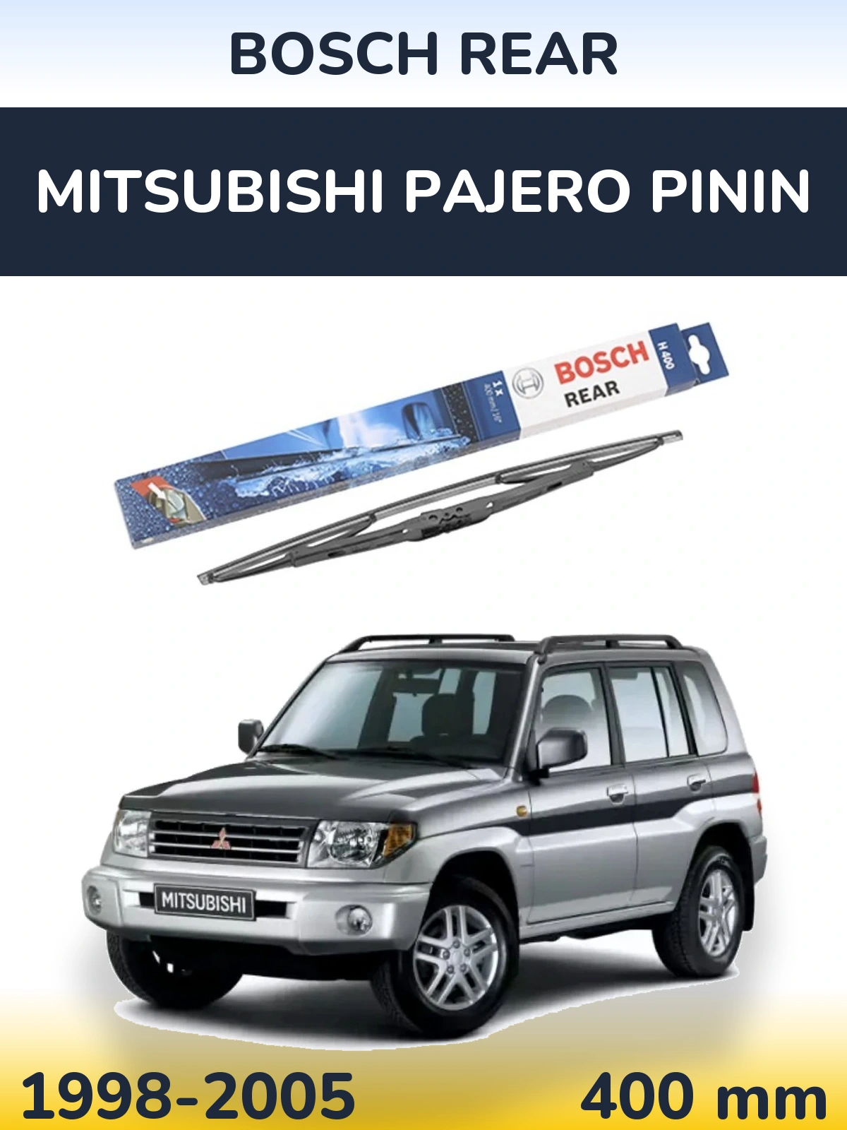 Zadní stěrač BOSCH Rear 400 mm pro Mitsubishi Pajero Pinin 1998-2005