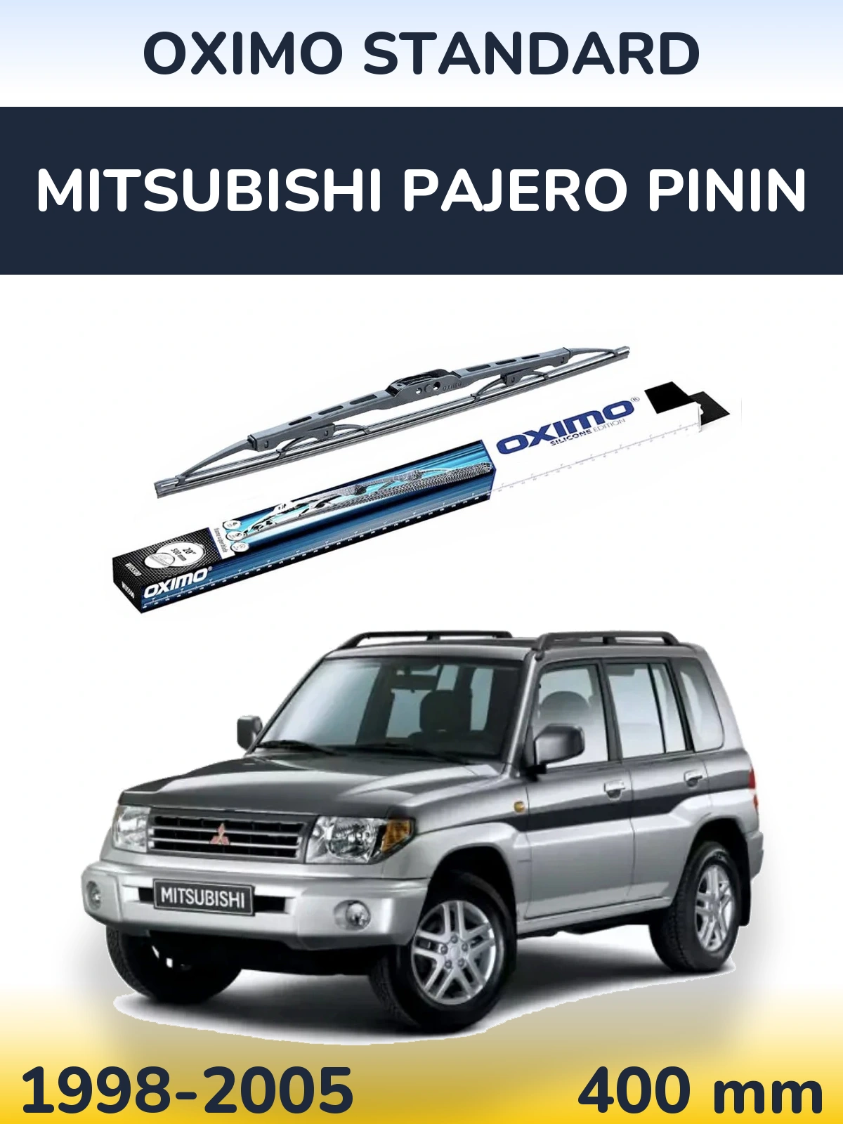 Zadní stěrač Oximo Standard 400 mm pro Mitsubishi Pajero Pinin 1998-2005